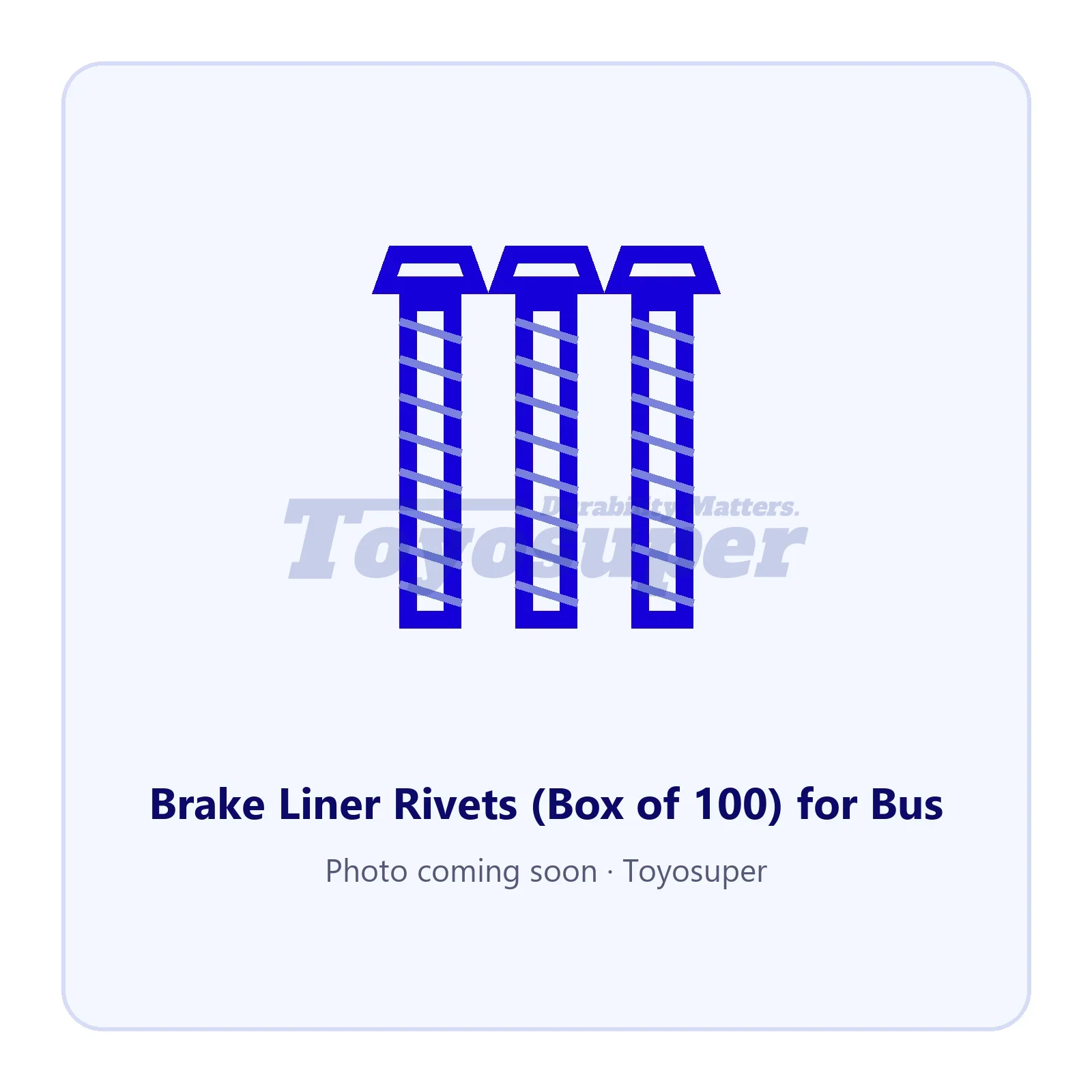 Brake Liner Rivets (Box of 100) for Bus — part TSCB215